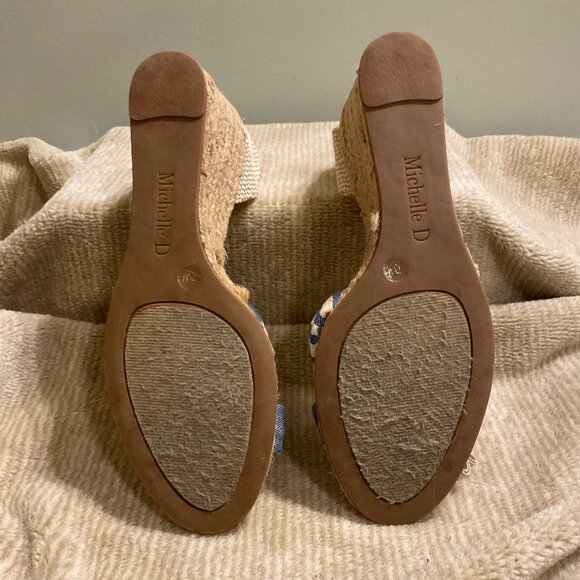 Michelle D Espadrille Wedge Heel, Sandal w/ ankle Ribbon Tie - Picture 4 of 4
